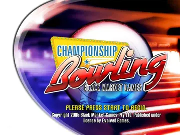 Championship Bowling (USA) screen shot title